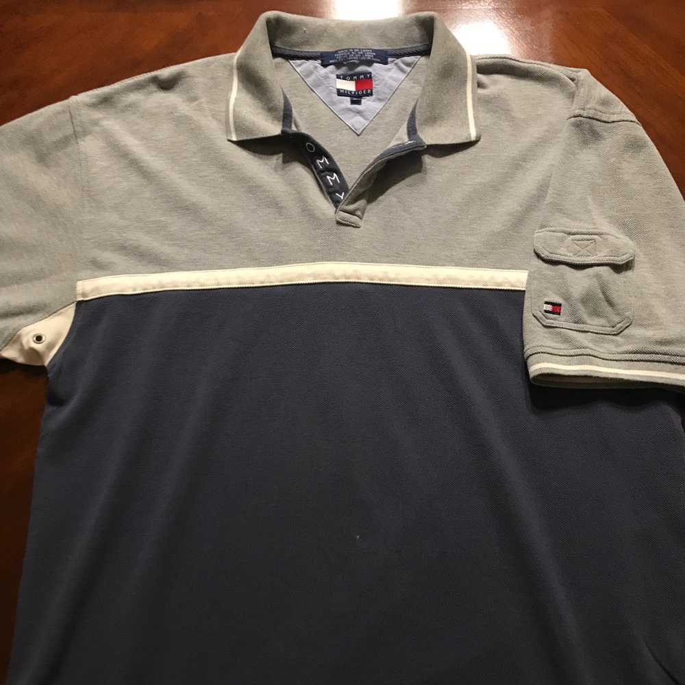 Vintage 90s Tommy Hilfiger Polo Shirt Size XL